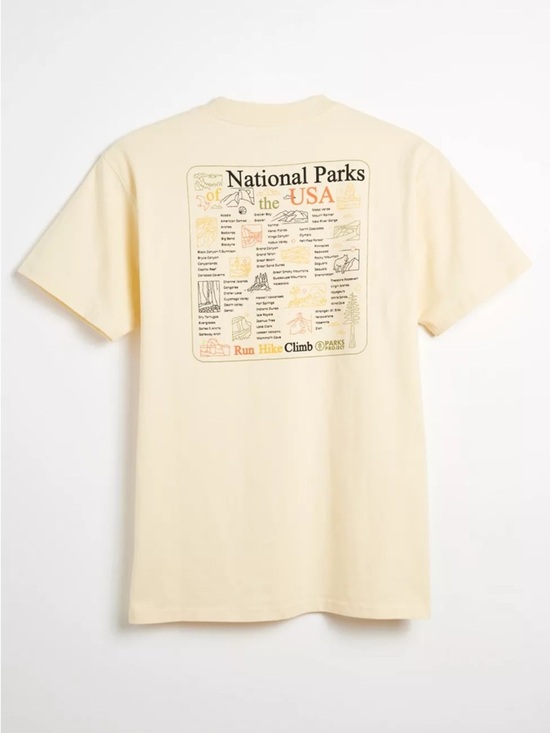 Parks Project Tops - NWOT Parks Project UO Exclusive National Parks Checklist Graphic Tee Size XL